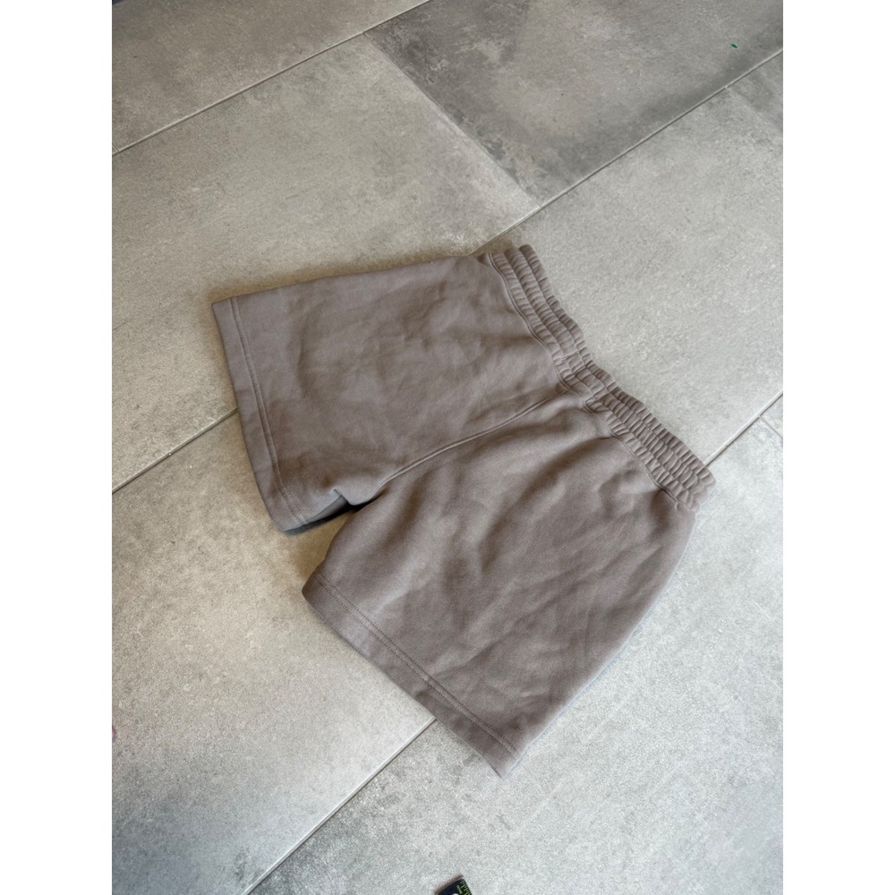 Hollister Mens Taupe Brown Fleece Sweat Shorts Small Elastic Drawstring Logo - Picture 8 of 8